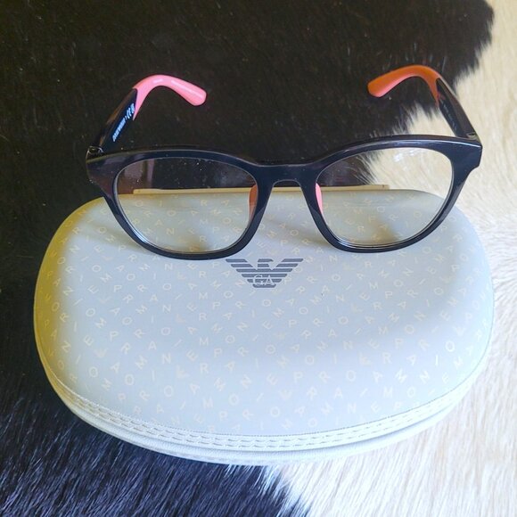 New Emporio Armani Kids' Glasses w Clip On Sunglasses - Picture 8 of 13